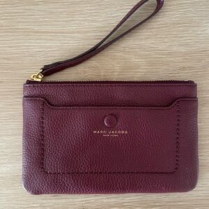 Marc Jacobs Burgundy Leather Wristlet
